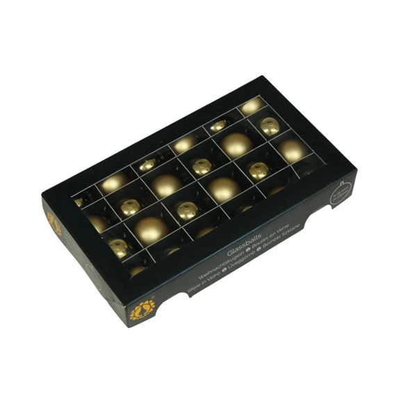 Gömb 2,5 cm bright gold combi S/24
