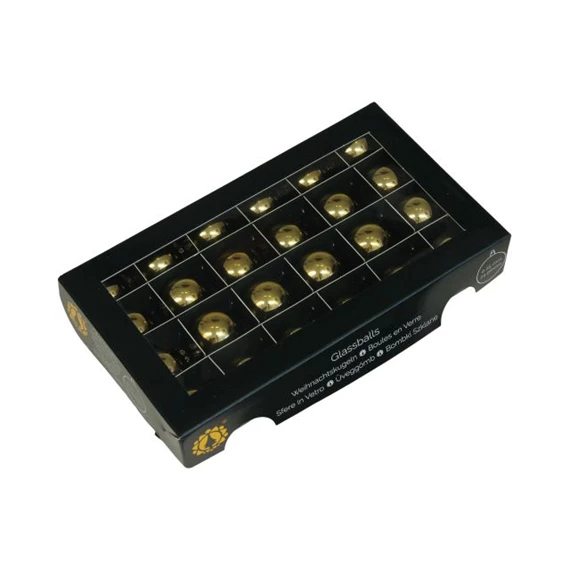Gömb 2,5 cm bright gold shiny S/24