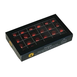 Gömb 2,5 cm dark red combi S/24
