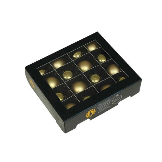 Gömb 3 cm bright gold combi S/16