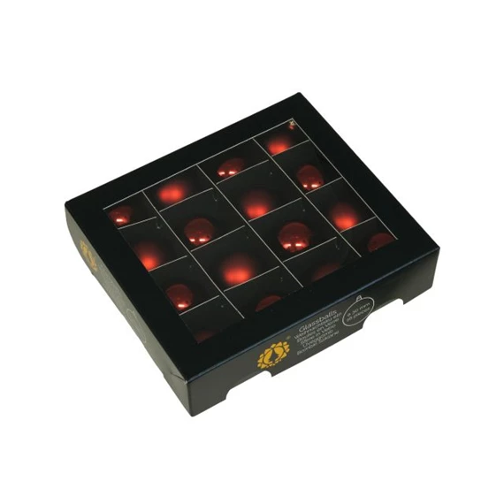 Gömb 3 cm dark red combi S/16