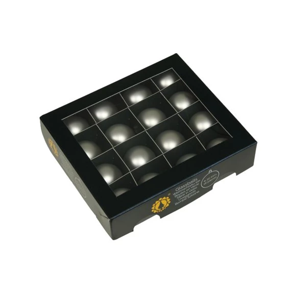 Gömb 3 cm silver mat S/16