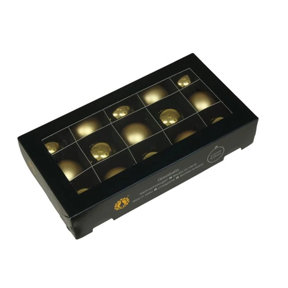 Gömb 4 cm bright gold combi S/15