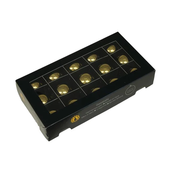 Gömb 4 cm bright gold shiny S/15