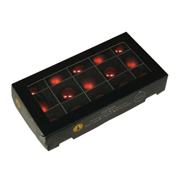Gömb 4 cm dark red combi S/15