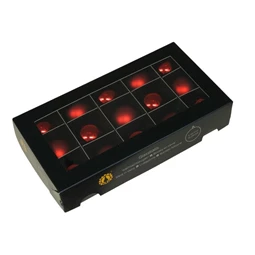 Gömb 4 cm red combi S/15