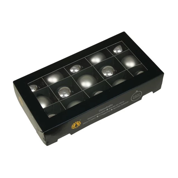 Gömb 4 cm silver combi S/15