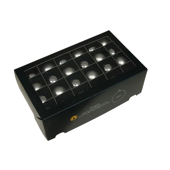 Gömb 4 cm silver combi S/48