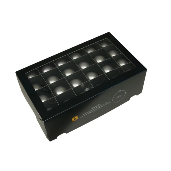 Gömb 4 cm silver mat S/48