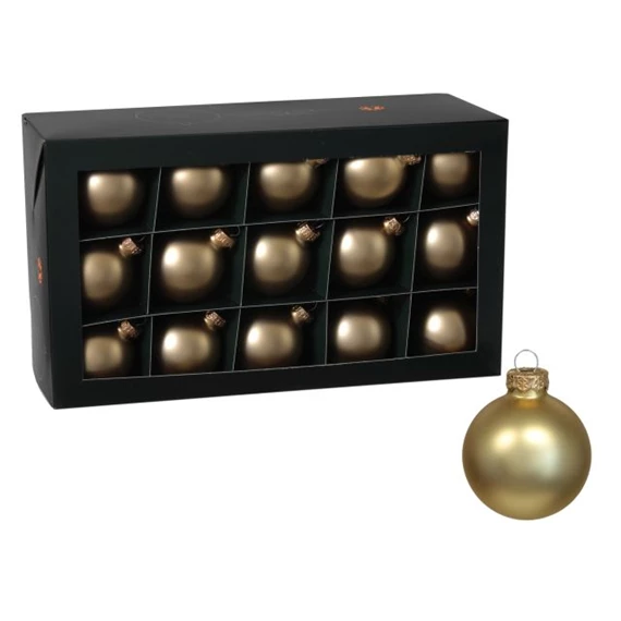 Gömb 5,7 cm bright gold mat S/30