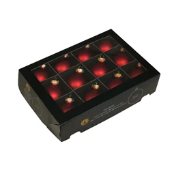 Gömb 5,7 cm red mat S/12