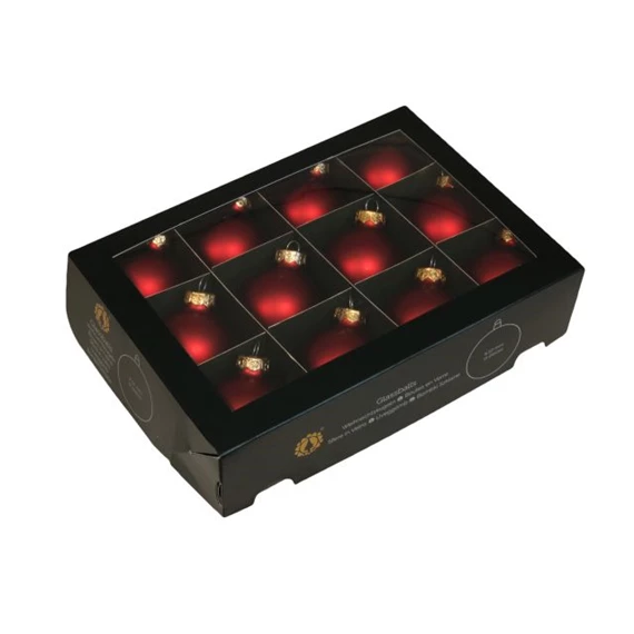 Gömb 5,7 cm red mat S/12