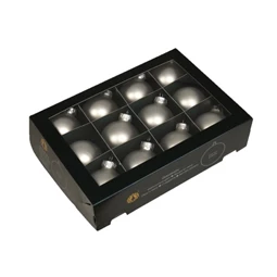 Gömb 5,7 cm silver mat S/12