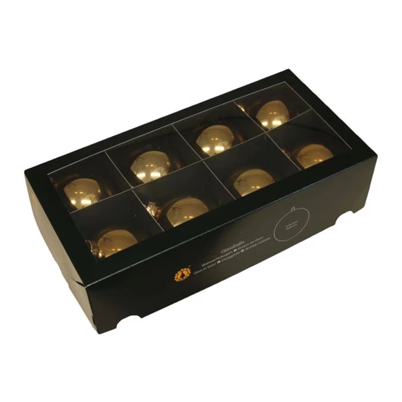 Gömb 8 cm bright gold shiny S/8