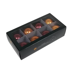 Gömb 8 cm caramel brown S/8
