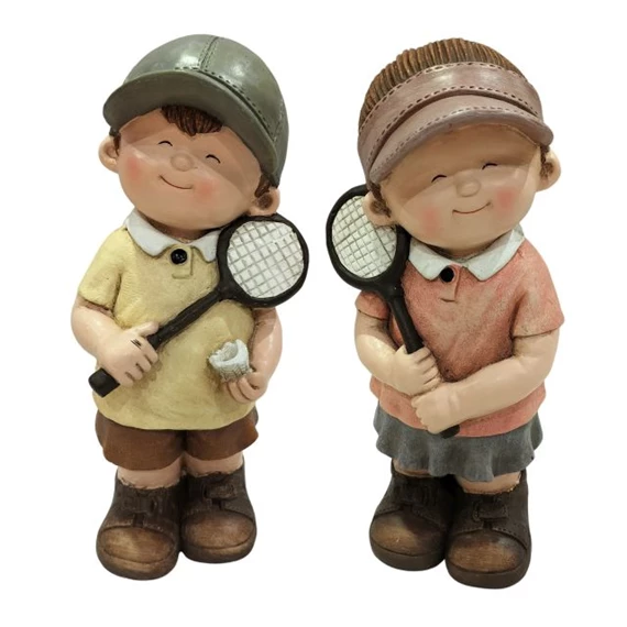 Gyerekek fiú, lány ütővel álló 17x17x36 cm 2 féle