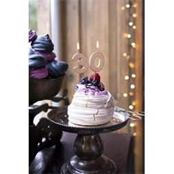 Gyertya 0-ás szám születésnapi rózsaarany 4,5 cm