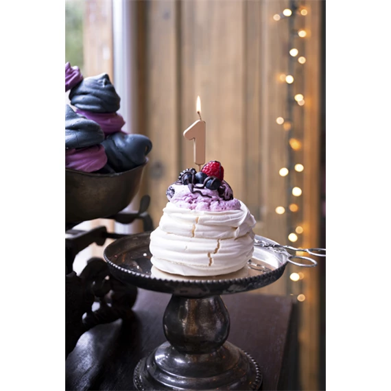 Gyertya 1-es szám születésnapi rózsaarany 4,5 cm