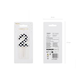 Gyertya 2-es szám születésnapi 5,5 cm mix