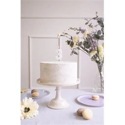 Gyertya 3-as szám születésnapi világos menta 6 cm