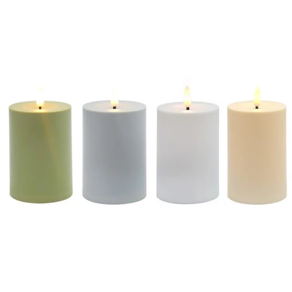 Gyertya LED-es 7x7x10 cm 4 féle