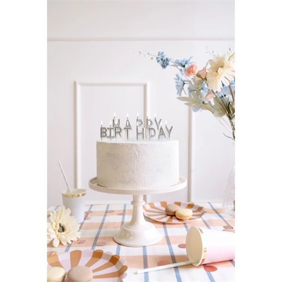 Gyertya boldog születésnapot 2,5 cm ezüst S/13