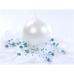 Gyertya gömb, fémes, gyöngyház, 8 cm S/6