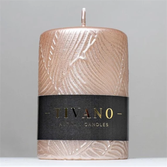 Gyertya henger, nyomott mintával 7x10 cm