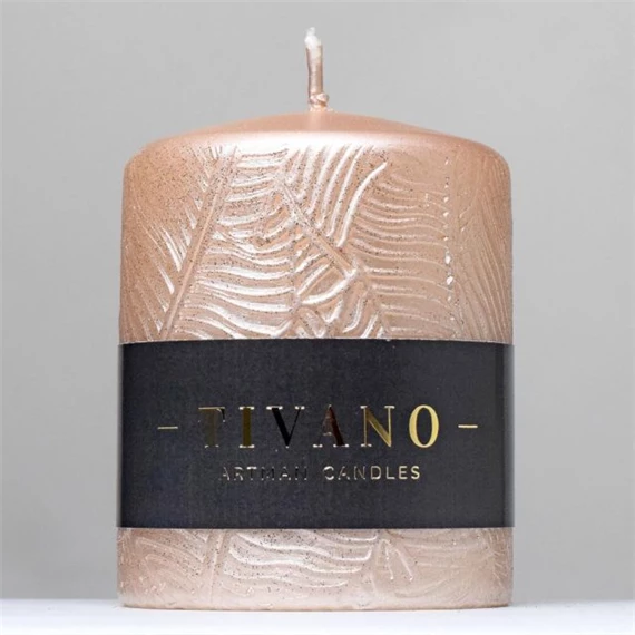 Gyertya henger, nyomott mintával 8x10 cm