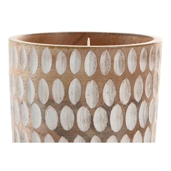 Gyertya mangófa tartóval 12x12x16 cm