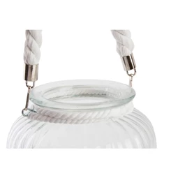 Gyertyatartó kötéllel 18x18x21 cm