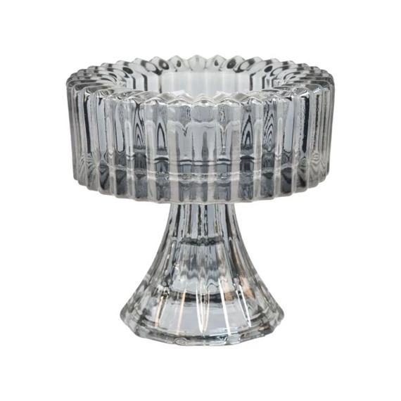 Gyertyatartó mintás, talppal 9x9 cm