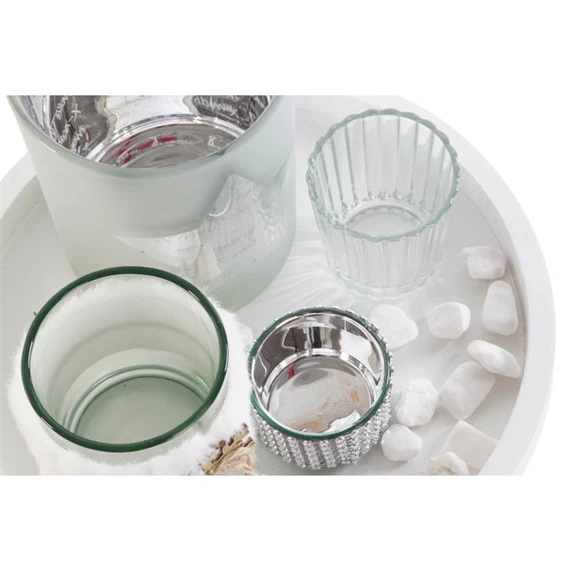 Gyertyatartó szett 23x23x2 cm S/5