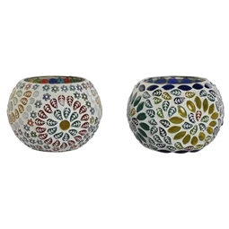 Gyertyatartó 11x11x7 cm 2 féle