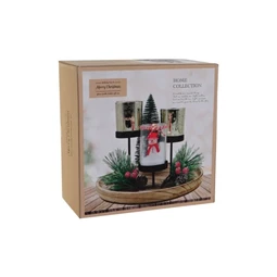 Gyertyatartó 24,5x24,5x28 cm S/7