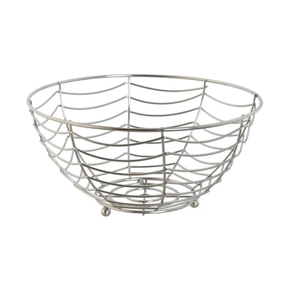 Gyümölcsös tál krómozott 25x25x12,3 cm