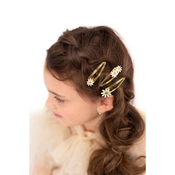 Hajcsat daisy 5x1,5-2 cm arany S/3