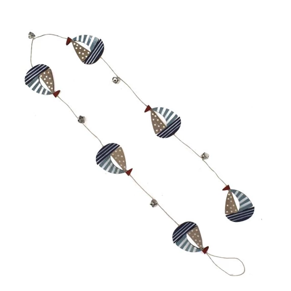 Hajó girland csíkos 120x5x0,5 cm 