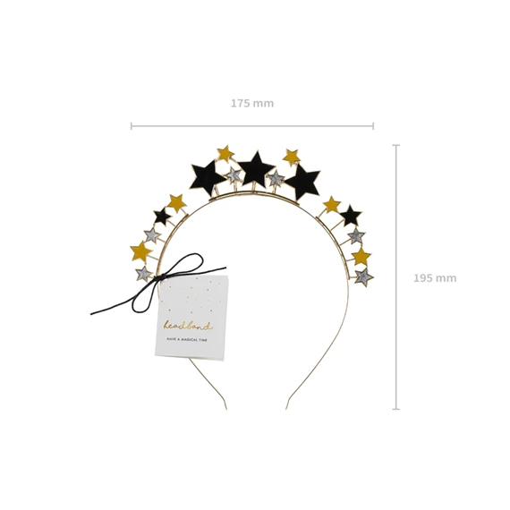 Fejpánt csillagok 17x19,5 cm mix