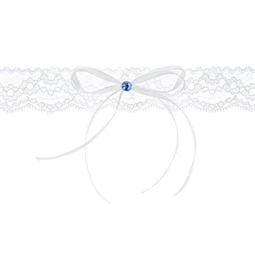 Harisnyakötő strasszkővel fehér,kék