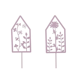 Ház növény mintával, betűzős 6,5x47 cm S/2