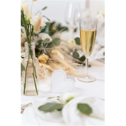 Helykártya szívek 15,7x22 cm fehér S/10