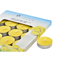 Illatgyertya szett Citromfű illatú 3,5x3,5x1 cm S/20