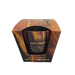 Illatgyertya üvegben - Antitabak 10 cm