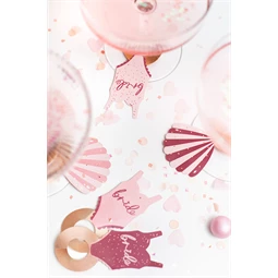 Italcímke fürdőruha és kagyló 8x5 cm mix S/10