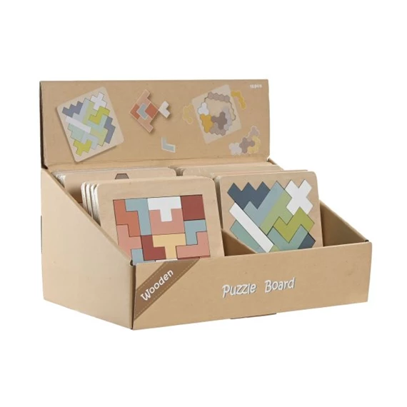 Játék kirakós 13x1x13 cm 4 féle