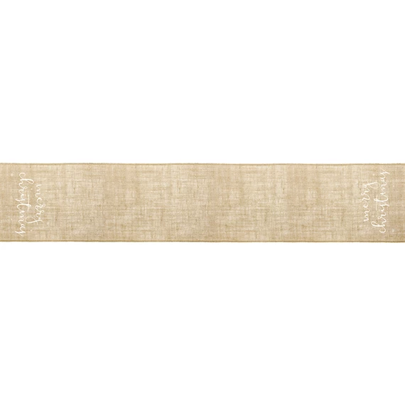 Juta asztali futó merry christmas fehér 50x250 cm