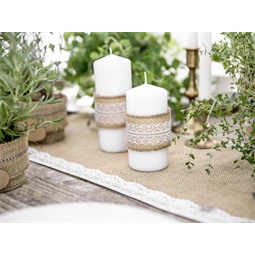 Juta szalag csipkével 5x500 cm