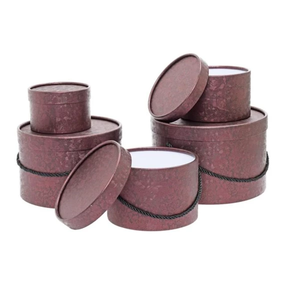 Kalapdoboz kerek, füllel 9x25x7 cm S/5