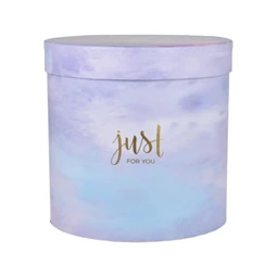 Kalapdoboz márvány mintás, "Just for you" felirattal 19,5x19 cm S/3